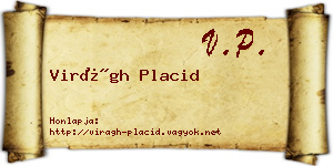 Virágh Placid névjegykártya